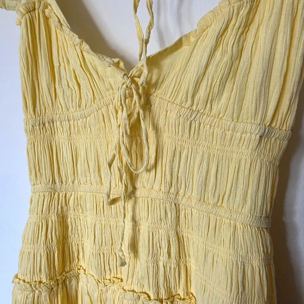 Free People Feeling Bonita Cotton Midi Dress Yellow Size XS NWT - Picture 5 of 11